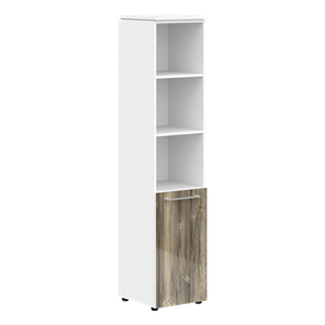 Шкаф высокий MORRIS  Дуб Базель/ Белый MHC 42.5  (429х423х1956) в Шадринске