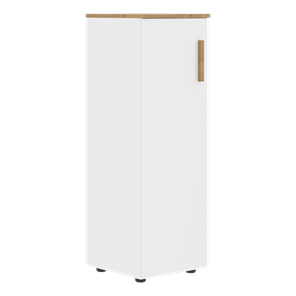 Шкаф колонна средний с левой дверью FORTA Белый-Дуб Гамильтон  FMC 40.1 (L) (399х404х801) в Шадринске