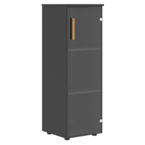 Средний шкаф колонна со стеклянной дверью правой FORTA Черный ГрафитFMC 40.2 (R) (399х404х801) в Шадринске