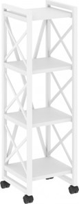 Стеллаж подкатной Loft VR.L-MST.K-4.4, Белый/Белый металл в Кургане