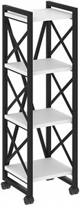 Стеллаж Loft VR.L-MST.K-4.4, Белый/Черный металл в Кургане