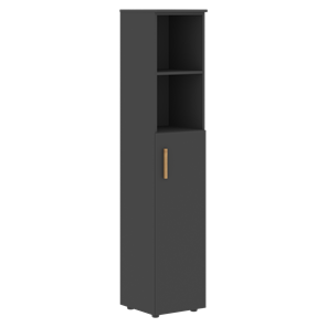 Шкаф колонна высокий с глухой средней дверью правой FORTA Черный Графит  FHC 40.6 (R) (399х404х1965) в Шадринске