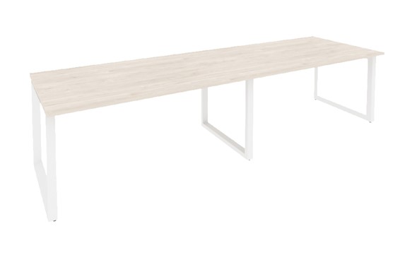 Конференц-стол O.MO-PRG-2.4 Белый/Денвер светлый в Кургане - изображение