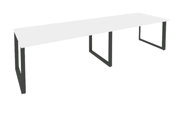 Конференц-стол для переговоров O.MO-PRG-2.4 Антрацит/Белый бриллиант в Кургане - изображение