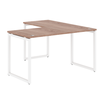 Письменный стол угловой левый XTEN-Q Дуб-сонома- белый XQCT 1415 (L) (1400х1500х750) в Шадринске - изображение