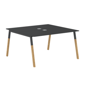 Переговорный стол FORTA Черный Графит-Черный Графит-Бук  FWST 1313 (1380x1346x733) в Шадринске
