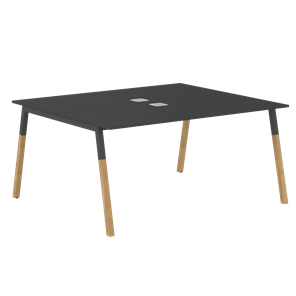 Переговорный стол FORTA Черный Графит-Черный Графит-Бук FWST 1513 (1580x1346x733) в Шадринске