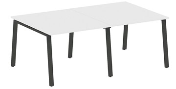 Конференц-стол для переговоров БА.ПРГ-2.2, Белый/Антрацит в Кургане