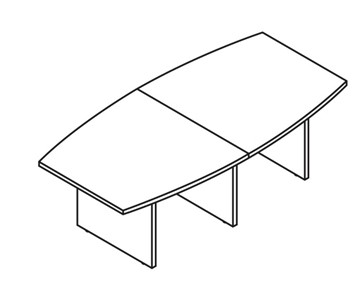Стол для совещаний MORRIS TREND Антрацит/Кария Пальмираа MCT 2412.1 (2400x1200x750) в Кургане - предосмотр 1