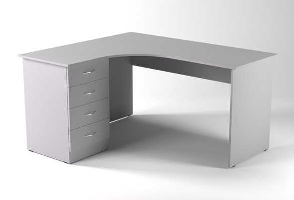 Офисный стол с тумбой СТЛ.15.13.6, Серый в Шадринске - изображение