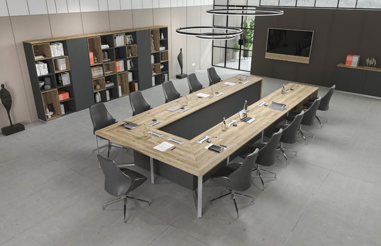 Составной стол для переговоров Speech Cube (262.5x240x75.6) СП 123 ДС БП ХР в Шадринске - изображение 9