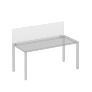 Экран для стола 160 на белом каркасе с кронштейнами Комфорт КФ, белый премиум (160x45x1.8) К.Б 843 в Шадринске