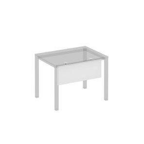 Экран стола защитный (ДСП) с кронштейнами для стола 100 на белом металлокаркасе Комфорт КФ, белый премиум (85x3.2x1.8) К.Б1 810 в Шадринске