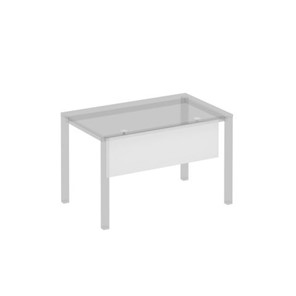 Экран стола защитный (ДСП) с кронштейнами для стола 120 на белом металлокаркасе Комфорт КФ, белый премиум (120x3.2x1.8) К.Б1 812 в Шадринске