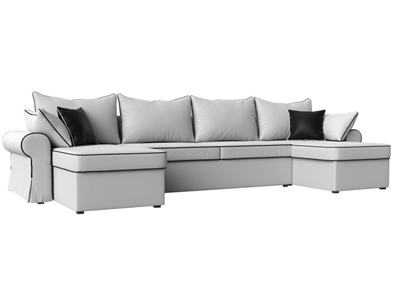П-образный диван Элис, Белый (экокожа) в Шадринске - изображение
