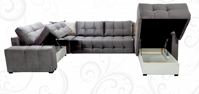 П-образный диван Италия 405х230х255х80 в Шадринске - изображение 2