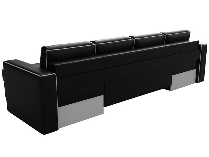 П-образный диван Принстон, Черный (Экокожа) боннель в Кургане - изображение 4