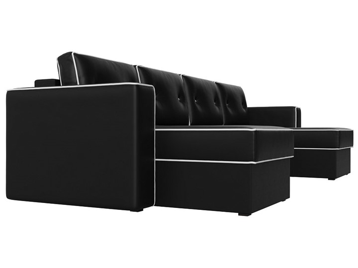 П-образный диван Принстон, Черный (Экокожа) боннель в Кургане - изображение 7