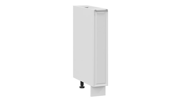 Шкаф напольный с выдвижной корзиной Белладжио 1Н15К (Белый, Фон белый) в Шадринске - изображение