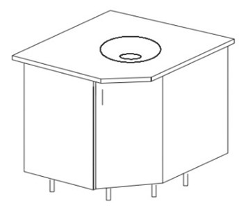 Кухонный шкаф угловой под врезную мойку Некст МДФ Б28 МДФ  премиум, глянец, металик без столешницы в Кургане