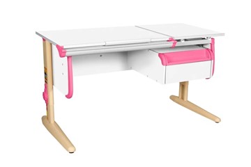 Растущий стол 1/75-40 (СУТ.25) + Tumba 1 Белый/Бежевый/розовый в Кургане