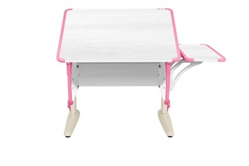 Детский стол-трансформер 4/75 (СУТ.41) + Polka_b 4/550 Рамух белый/бежевый/розовый в Кургане - предосмотр