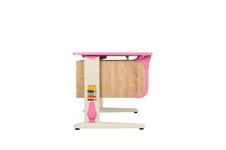 Детский стол-трансформер 4/75 (СУТ.41) Дуб сонома/бежевый/розовый в Кургане - изображение 3