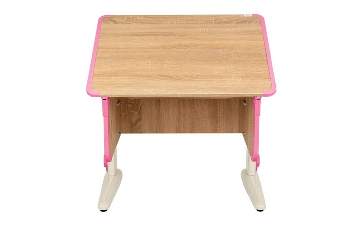 Детский стол-трансформер 4/75 (СУТ.41) Дуб сонома/бежевый/розовый в Кургане - изображение 1