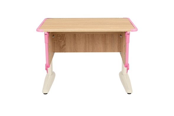 Детский стол-трансформер 4/75 (СУТ.41) Дуб сонома/бежевый/розовый в Кургане - изображение