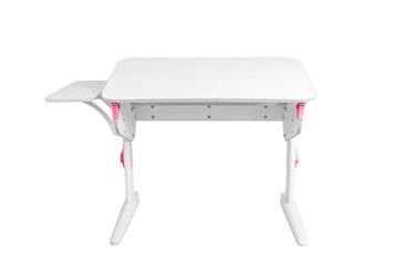 Детский стол-трансформер 5/100 (СУТ.46) + Polka_b 5/550 Рамух белый/белый/розовый в Кургане