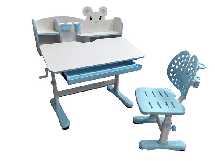 Растущая парта + стул Carezza Blue FUNDESK в Шадринске - изображение 4