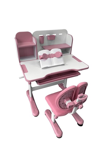 Парта растущая + стул Vivo Pink FUNDESK в Шадринске - изображение 2