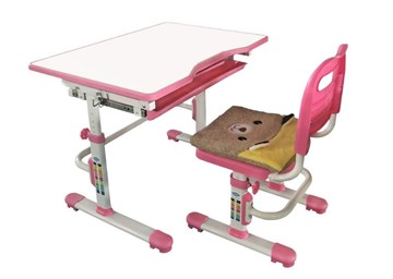 Детский стол-трансформер RIFFORMA SET-10, розовый в Кургане