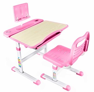 Детский стол-трансформер RIFFORMA SET-17A, розовый, клен в Кургане