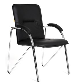 Кресло CHAIRMAN 850 Экокожа Terra 118 черная в Шадринске - предосмотр