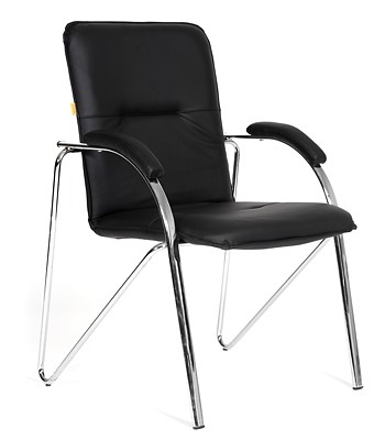 Кресло CHAIRMAN 850 Экокожа Terra 118 черная в Шадринске - изображение