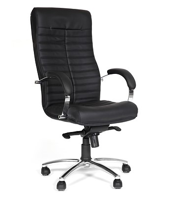 Офисное кресло CHAIRMAN 480 Экокожа премиум черная в Шадринске - изображение